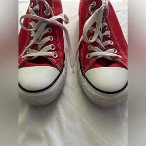 COPY - Red CT Converse, women’s size 11, men’s size 9.